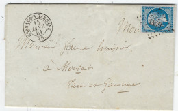 Lettre De GRENADE SUR GARONNE Pour Montech - PC 1449 - 1861 - 1849-1876: Période Classique