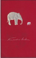 NOUS PORTONS BONHEUR        ELEPHANT        CARTE EN RELIEF - Elefanten