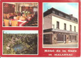 MALANSAC (56) HÔTEL-RESTAURANT DE LA GARE  CPSM  GF - Sonstige & Ohne Zuordnung