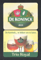 2 Bierviltjes - Sous-bock - Bierdeckel  DE KONINCK  (B 1107) - Sotto-boccale