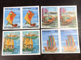 VIET  NAM  NORTH STAMPS-print Test Imperf-1983-(VIETNAM SAILING BOATS)8 STAMPS Good Quality - Viêt-Nam