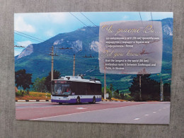 Russia Vc Ukraine, Crimea. Yalta -  Trolley Bus -  Modern   PC 2010s  Rare! - Buses & Coaches