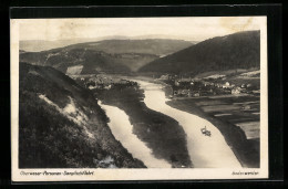 AK Bodenwerder, Oberweser-Personen-Dampfschifffahrt, Blick über Die Weser Auf Die Stadt  - Bodenwerder