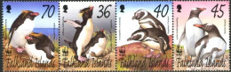 ARCTIC-ANTARCTIC, FALKLAND ISLS. 2002 WWF STRIP OF 4, PENGUINS** - Fauna Antártica