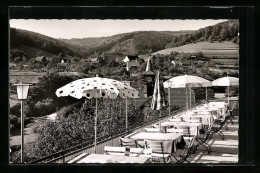 AK Langenthal Bei Hirschhorn Am Neckar, Gasthaus Pension Zur Linde, Auf Der Terrasse  - Autres & Non Classés