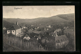AK Durbach, Blick über Die Kirche Und Dächer Der Ortschaft  - Other & Unclassified