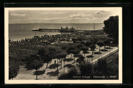 AK Seebad Ahlbeck, Blick Auf Die Promenade Und Den Strand  - Autres & Non Classés