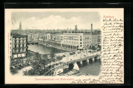 AK Hamburg, Reesendammbrücke Und Alsterarkaden  - Mitte