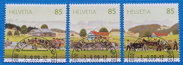 2009 Zu 1323-25 / Mi 2118-2120 / YT 2047-49 Animaux Désalpe Obl. - Used Stamps