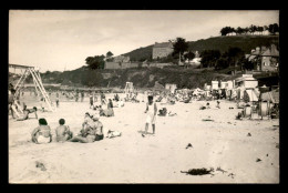 22 - PERROS-GUIREC - JEUX SUR LA PLAGE DE TRESTIGNEL - CARTE PHOTO ORIGINALE - Perros-Guirec