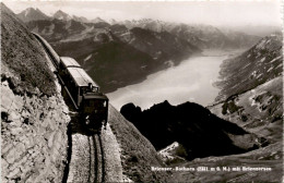 Brienzer-Rothorn Mit Brienzersee Und Bahn (8513) * 25. 7. 1956 - Brienz