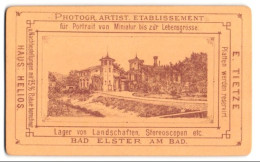 Fotografie E. Tietze, Bad Elster, Ansicht Bad Elster, Blick Auf Das Atelier Haus Helios  - Orte