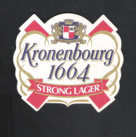 Bierviltje - Sous-bock - Bierdeckel  KRONENBOURG - 1664 STRONG LAGER  (B 1137) - Sous-bocks