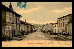 55 - CHONVILLE - GRANDE RUE - CARTE TOILEE ET COLORISEE - EDITEUR COUCHOT - Sonstige & Ohne Zuordnung