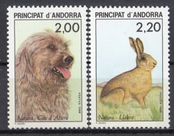 FRENCH ANDORRA 394-395,unused - Honden