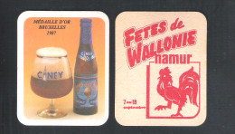 Bierviltje - Sous-bock - Bierdeckel : CINEY - MEDAILLE D'OR BRUXELLES 1987   (B 1182) - Beer Mats