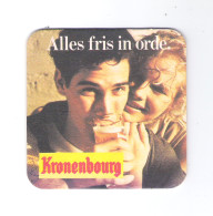 Bierviltje - Sous-bock - Bierdeckel :  KRONENBOURG - ALLES FRIS IN ORDE  (B 1215) - Portavasos