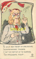 Illustrateur, Singe Humanisé Avec Lorgnons - Ante 1900