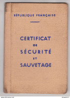 Fixe Aviation Air France Rare Certificat De Sécurité Et Sauvetage D'une Hôtesse De L'air Période 1957-63 Excellent état - Autres & Non Classés
