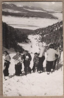 CARTE PHOTO SPORTS D'HIVER - CONCOURS DE SKI SKIEUSES FEMMES Aved Dossards - PYRENEES ? - Sports D'hiver