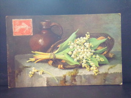 1689 THEME . BOUQUET DE MUGUET SUR UNE TABLE . OBLITEREE 1907 - Flores