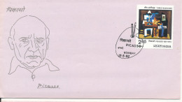 India FDC Bombay 15-3-1982 Picasso With Cachet - FDC