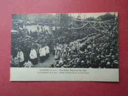 CPA CHARTRES  LES FETES MARIALES DE 1927  LA PROCESSION DU 6 JUIN STATUE DE NOTRE DAME DE SOUS TERRE  NON VOYAGEE - Chartres