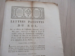 Révolution Lettres Patentes  Du Roi 28/05/1790 Saisies Et Ventes De Meubles Contre Les Communautés Ecclésiastiques.... - Decrees & Laws