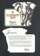 Bierviltje - Sous-bock - Bierdeckel - CARLSBERG  - ELEPHANT BEER (B 1260) - Portavasos