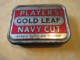 Boite Métallique De Tabac Ancienne / PLAYER'S GOLD LEAF/NAVY CUT/Rubbed Ready For Smoking/Mi-XXéme    BFPP336 - Empty Tobacco Boxes