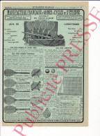 Publicité 1910 Raquettes Tennis Vintage Sport Raquette Bois Filet Lawn-Tennis Balles Etui - Advertising