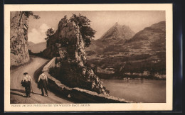 AK Walensee, Partie An Der Poststrasse Von Weesen Nach Amden  - Weesen