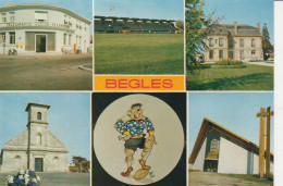 BEGLES POSTE EGLISE STADE ... MULTIE VUES CPSM 10X15 TBE - Other & Unclassified