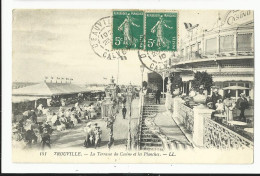 Calvados , Trouville , La Terrasse Du Casino Et Les Planches - Trouville