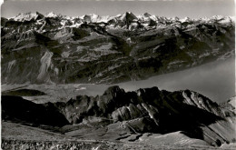 Brienzer Rothorn - Blick Auf Brienzersee Und Berner Alpen (362) * 25. 8. 1964 - Brienz