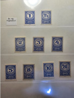 Österreich Briefmarken Portmarken Ungezähnt ANK#84-92 - Taxe