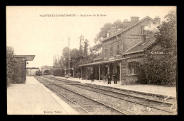 60 - NANTEUIL-LE-HAUDOUIN - ARRIVEE D'UN TRAIN EN GARE DE CHEMIN DE FER - Nanteuil-le-Haudouin