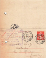 E655 Entier Postal Carte Lettre Brasserie Leclercq Le Poirier - Cartoline Postali E Su Commissione Privata TSC (ante 1995)