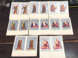 VIET  NAM  NORTH STAMPS-print Test Imperf-1971-(STATUES OF TAY PHUONG PAGODA)8 PCS 16 STAMPS Good Quality - Viêt-Nam