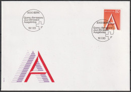 Schweiz: 1993, Blankobrief In EF, Mi. Nr. 1490, Freimarke: 80 C. A-Post., ESoStpl. BERN - FDC