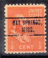 USA Precancel Vorausentwertungen Preo Locals Mississippi, Bay Springs 735 - Precancels