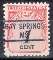 USA Precancel Vorausentwertungen Preo Locals Mississippi, Bay Springs 841 - Precancels