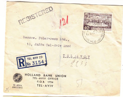 Israël - Lettre Recom Expédié Vers Tel Aviv - Banque - Valeur 15 $ En ....2010 - Briefe U. Dokumente