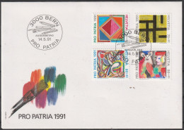 Schweiz: 1991, Blanko- Satzbrief, Mi. Nr. 1446-49, „Pro Patria“: 700 Jahre Kunst Und Kultur, ESoStpl. BERN - FDC