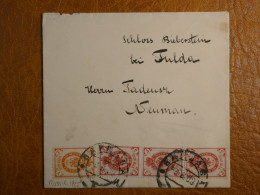 G24 RUSSIE   BELLE  LETTRE   1925  A  FULDA  GERMANY   +BANDE VERT. 3 TP +AFF. INTERESSANT+++ - Brieven En Documenten