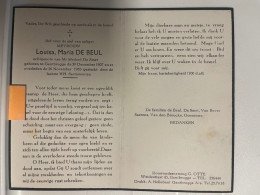 Devotie DP - Overlijden Louisa De Neul Echtg De Smet - Getnbrugge 1907 - 1953 - Obituary Notices