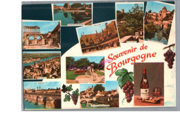BOURGOGNE - Région Souvenir Bouteille De Vin Verre Raisin Dijon Beaune Macon Autun - Bourgogne
