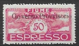 Fiume Mlh * 1920 (45 Euros) Express Stamp - Autres - Europe