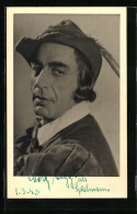 AK Opernsänger Georg Oeggl Als Spielmann, Original Autograph  - Opera