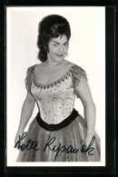 AK Opernsängerin Lotte Rysanek, Mit Original Autograph  - Opéra